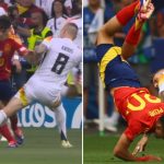 Toni Kroos lesiona a Pedri en apenas tres minutos del partido Alemania-España