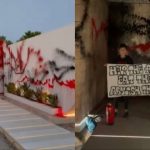 Activistas de Futuro Vegetal vandalizan la fachada de la mansión de Messi en Ibiza