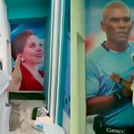 Cambian mural de Mario Moncada por el de la presidenta Xiomara Castro en Estadio Morazán